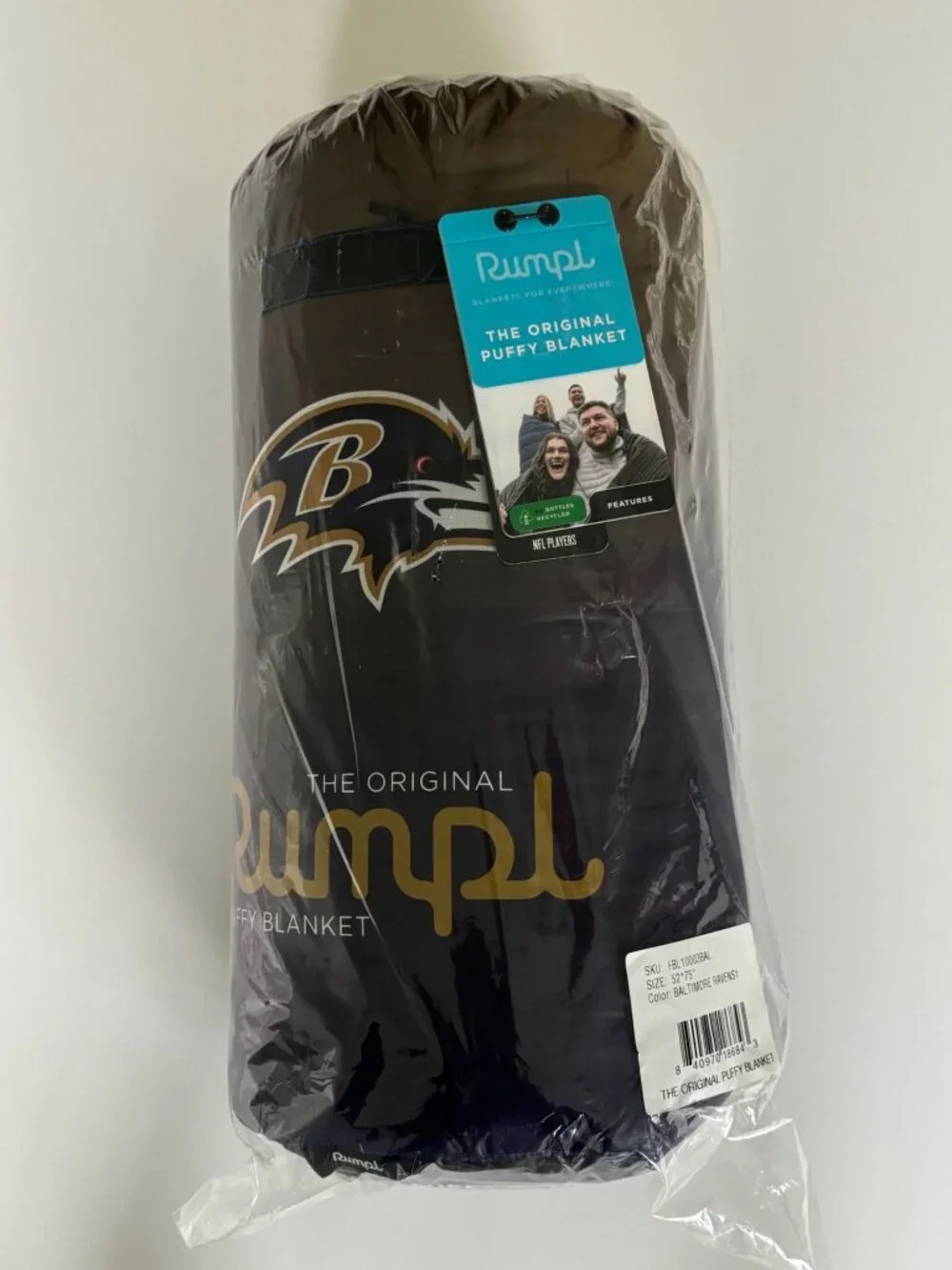 Rumpl Original Puffy Blanket – Baltimore Ravens NFL – NWT Sealed